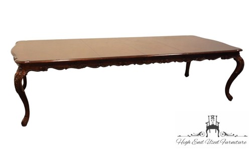 HEKMAN FURNITURE Cherry Louis XV French Provincial Contemporary Style 119" Di... - Picture 2 of 9