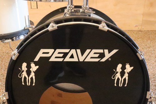 Peavey Radial Pro 501 4pc Drum Kit Set White 22/16/14/12" - Picture 2 of 22
