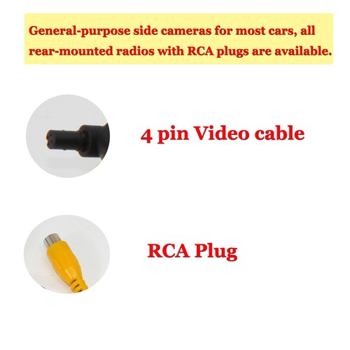 Car 12V 4-Pin Side Rear View Backup Blind Spot Camera 720P For Truck Bus Car RV - Picture 7 of 16