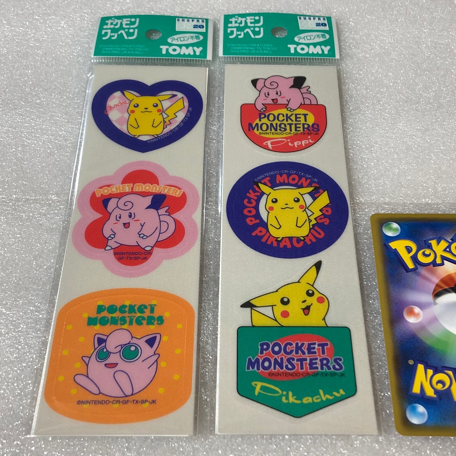 Pokemon Japanese TOMY Vintage Sticker - Pikachu Clefairy Jigglypuff - #2471
