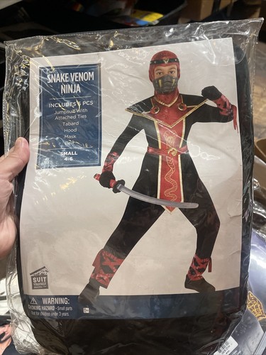 Kids Ninja Snake Venom Costume Halloween Fancy Dress - Size Small (NEW)