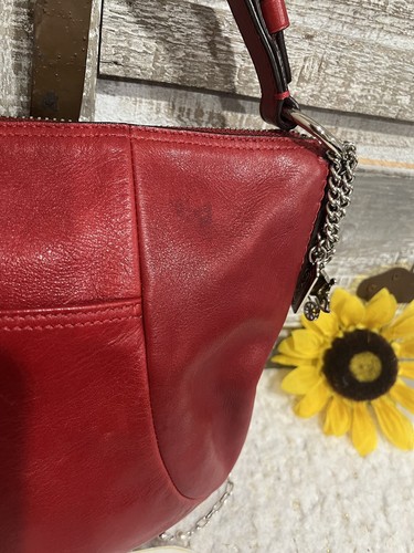 Auténtico bolso de cuero rojo COACH 12683 ¡EXCELENTE ESTADO! - Imagen 4 de 8