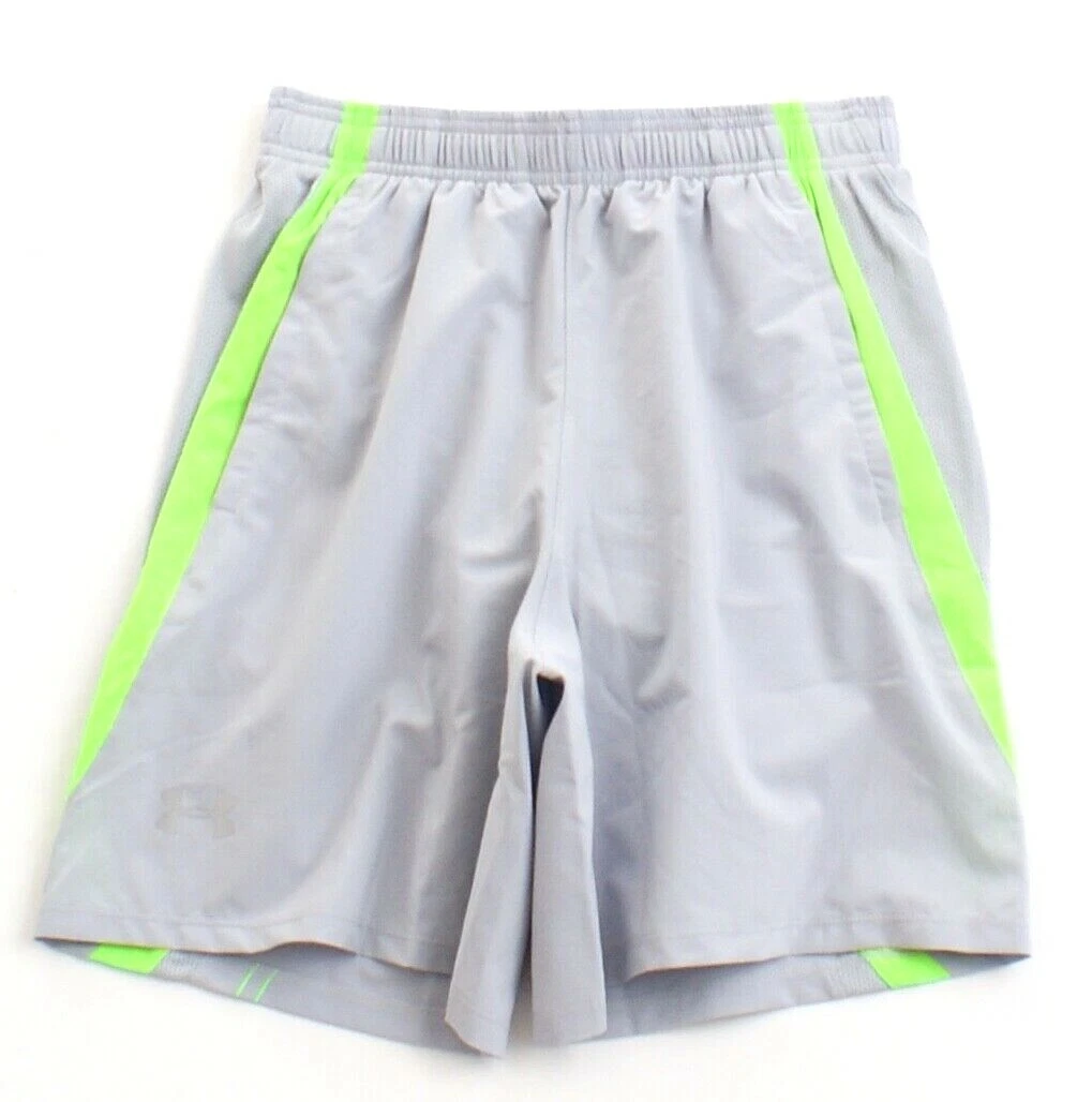 Under Armour Gray & Green UA Launch SW 7" Running Shorts Men's NWT