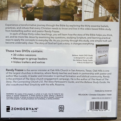 Believe - Living The Story Of The Bible To Become Like Jesus DVD Randy Frazee R0 - Picture 4 of 7