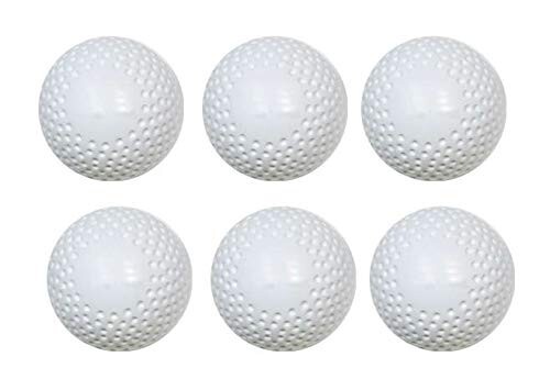 Ballon De Hockey Sur Gazon MUWO – Picots, Faible Rebond – 160 G, Diam. 7 Cm – PVC – Blanc – Entraînement Et Loisir
