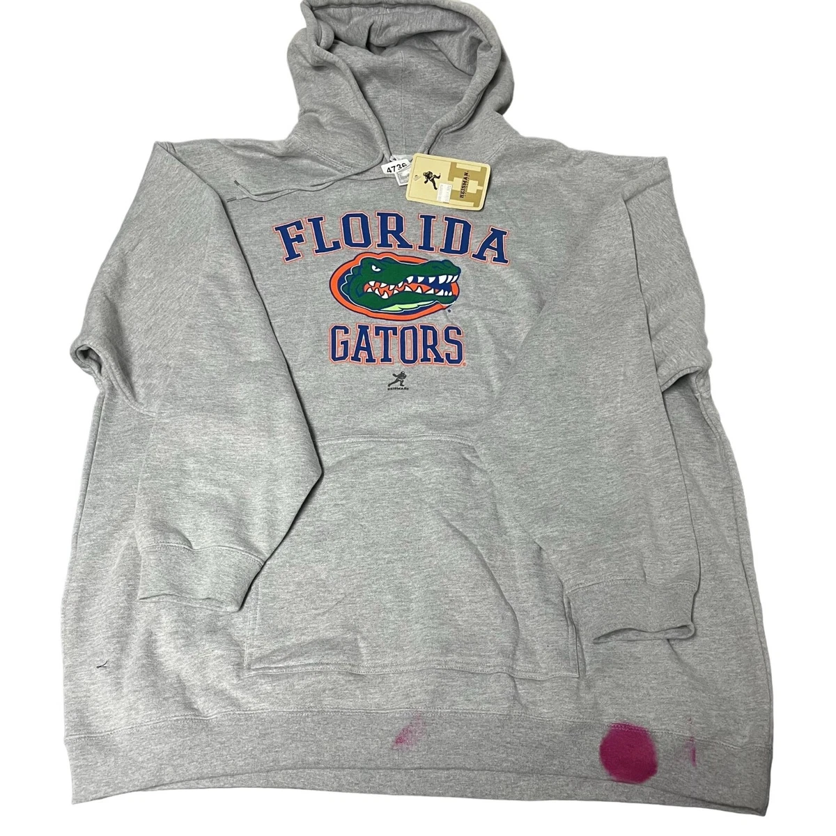 Vintage Reebok NCAA Florida Gators Hoodie Pullover Grey Stained XXL Sweater  4736 | eBay