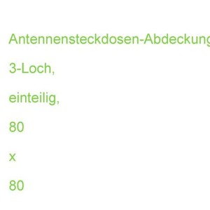 Axing SZU 2-01 Abdeckung TV/R/DATA einteilig 80x80mm (SZU00201)