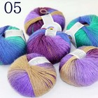 Sale 6Ballsx50gr Rainbow Blankets Rug Shawl Cashmere Wool Hand Crochet Yarn 05