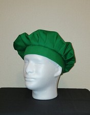 Medieval Renaissance Hat Cap Muffin Cap Green Cotton Unisex