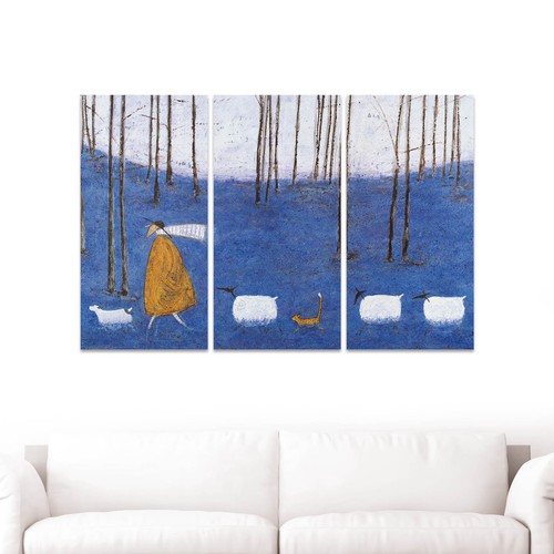 Sam Toft - Tiptoe Through the Bluebells - 150x100cm Triptych Canvas WDCT93196 - Picture 2 of 2