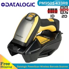 Datalogic PowerScan PM9501-433RB Cordless Barcode Scanner w Cradle/ Battery/ PSU