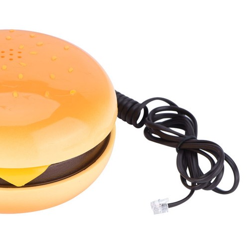 Nowość Emulacyjny hamburger Telefon Drut Telefon stacjonarny Dekoracja domu - Zdjęcie 6 z 8