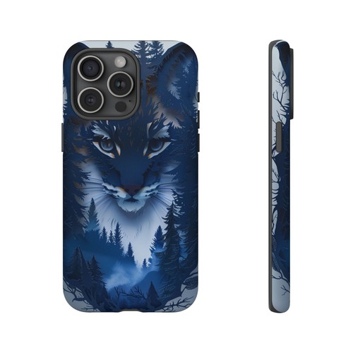 Blue Bobcat Wilderness Cat - Phone Ink Cover Case for iPhone, Galaxy, Pixel - 第 52/281 張圖片