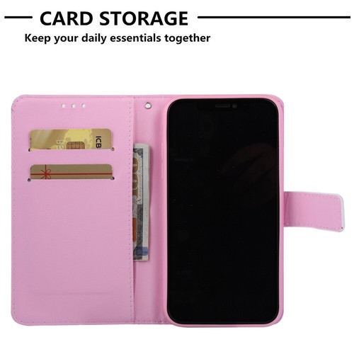 Flip Patterned PU Leather Wallet Card Stand Case TPU Cover Lot Protection Bumper - Picture 43 of 47