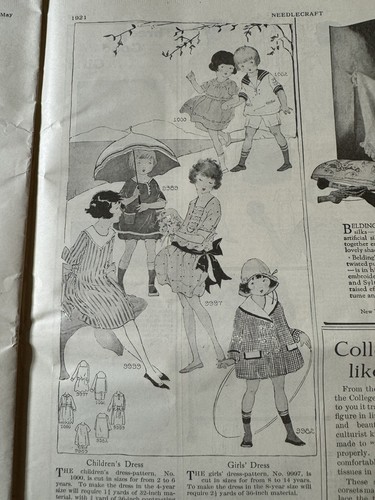 Lot Of 8 Antique Needlcraft Magazine Advertising Homemaking 1921-22 Great Ads - Foto 11 di 24