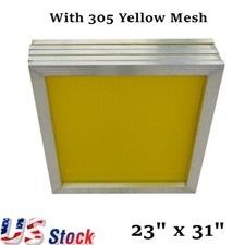 6pcs 23" x 31" Aluminum Silk Screen Printing Frame With 305 Yellow Mesh Count