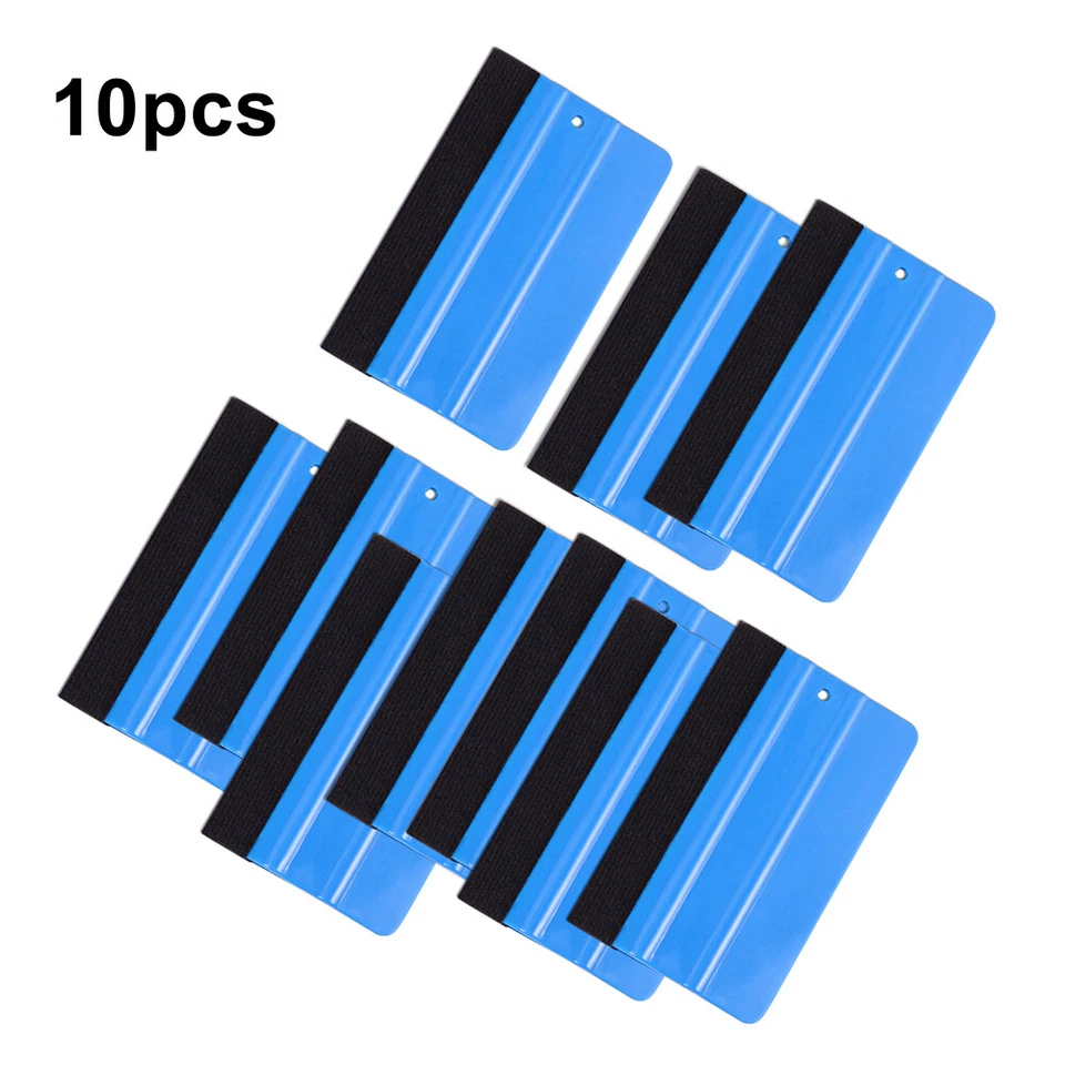 10pcs Vinyl Tools 5" Squeegee Felt Edge for Wall Sticker Applicator Car Wrapping - Image 2 of 4