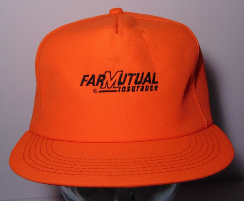 New 90s FARM MUTUAL INSURANCE HUNTING FISHING VINTAGE TRUCKER HAT K-Products USA - Picture 2 of 20
