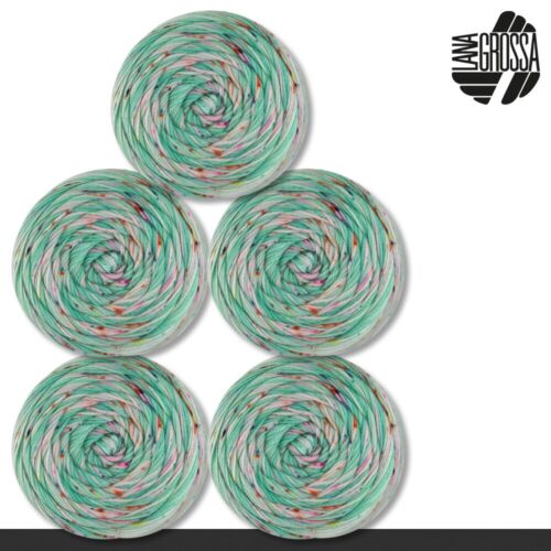 Lana Grossa 5 x 100 g Meilenweit 100 Spray Stricken Wolle Merino 5 Farben - Bild 2 von 11