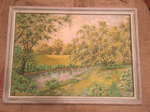 1944 Alexander Henderson Impressionist Pike New York Landscape Gouache Painting - Picture 1 of 11