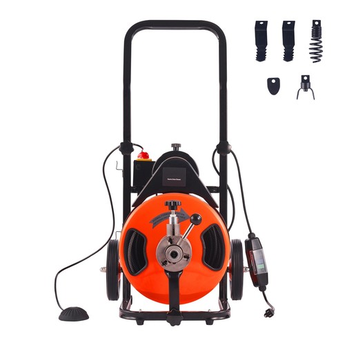 Drain Cleaner Machine Electric Drain Auger 75 FT x 1/2 In Auto Feed - Picture 7 of 9