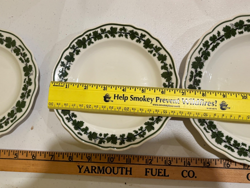 Meissen Green Ivy Vine set 3 graduated plates bread dessert salad 6-7.75” - Picture 3 of 5