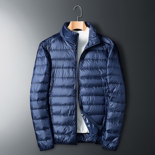 Men Puffer Coat Bomber Down Outwear Activewear Lightweight Jogging Jacket Casual - Bild 14 von 29