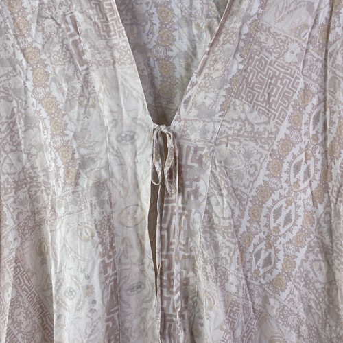 Victorias Secret Top One Size Pink Geometric Print Front Tie Swim Cover Robe - Picture 2 of 6