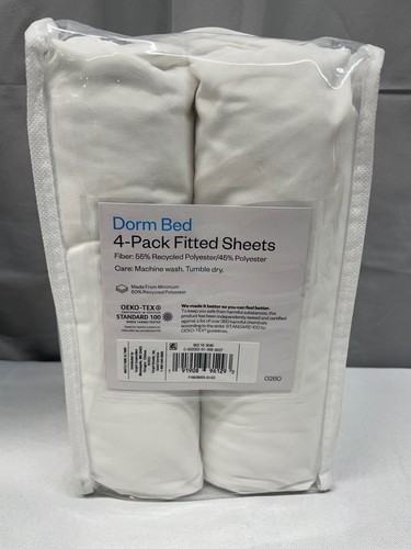 Room Essentials Dorm Bed 4 Pack Fitted Sheets Twin Twin XL Microfiber PICK Color - Picture 16 of 17