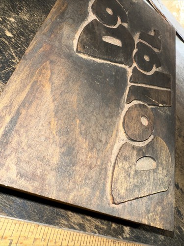 Printing Block “ Dollar Day “ Wood Block, Carved. - Picture 4 of 9