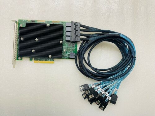 LSI SAS 9300-16I 12GB/S HBA BUS ADAPTER CARD IT Mode 4*SFF-8643 SATA Cable - 第 1/6 張圖片