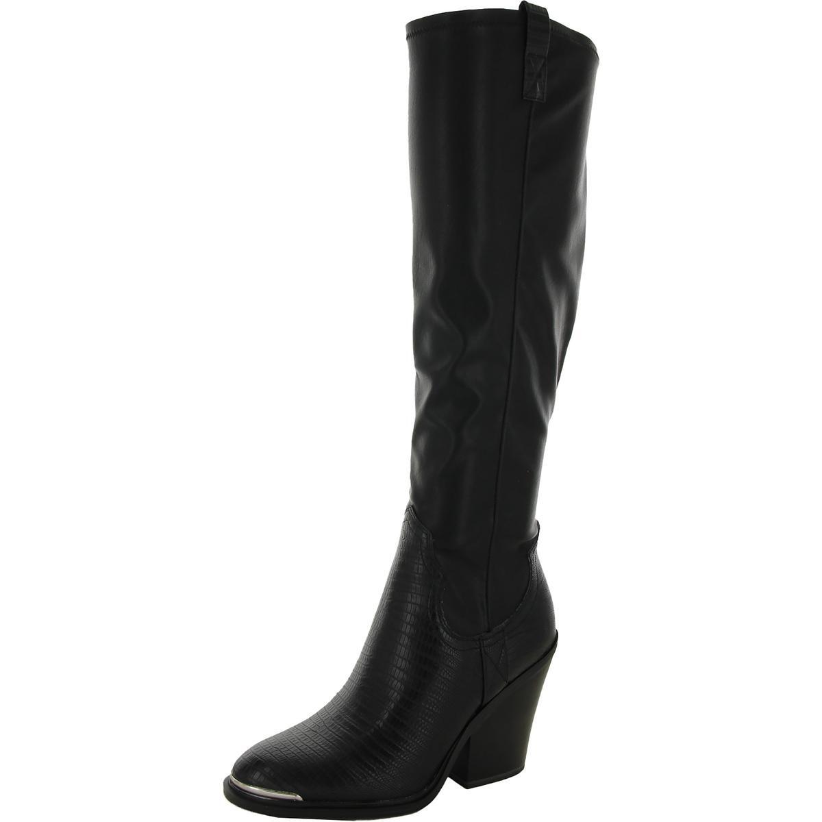 Женские сапоги до колена Franco Sarto Glenice 2 черного цвета, средний размер 7,5 (B,M) BHFO 5338
