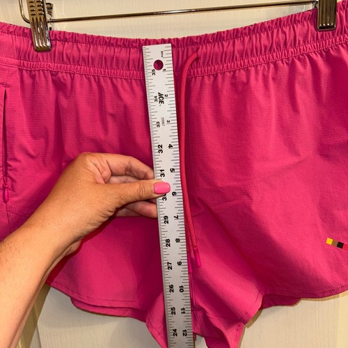 Short actif tout terrain Saturdays NYC pull-on rose cordon taille haute taille moyenne - Photo 8/8