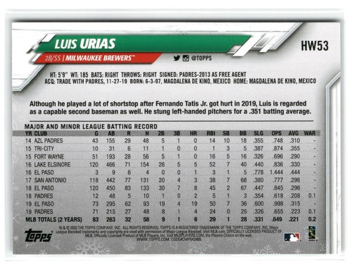 2020 Topps Holiday Baseball - Pick a Card - Complete Your Set - 40% off 4+ - Picture 106 of 392