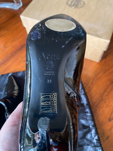 Stivali con tacco a gattino Acne Studios taglia 39 - pelle verniciata - Foto 16 di 16