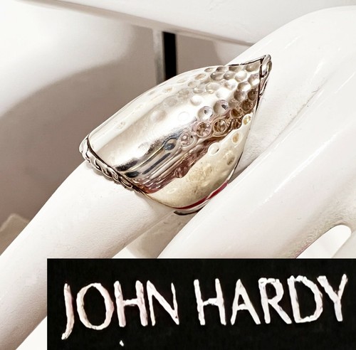 $495 John Hardy sz 5 Palu Kapal SS Cable-Chain Edges Medium Sail Ring Women NWT