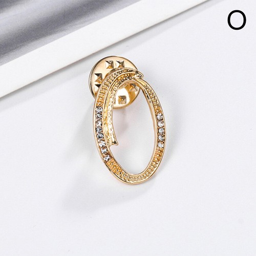 Women Shiny Crystal Rhinestones 26 Letters Brooch Pin Jewelry Wedding/Party Gift - Picture 24 of 34