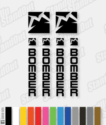 Stickers HORIZONTAL Marzocchi Bomber Decals Fluorescent Colours Custom