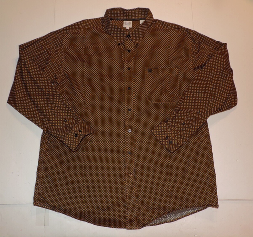 NEW MEN'S XXL CINCH 98% COTTON 2% SPANDEX LONG SLEEVE WESTERN SHIRT MTW1105133