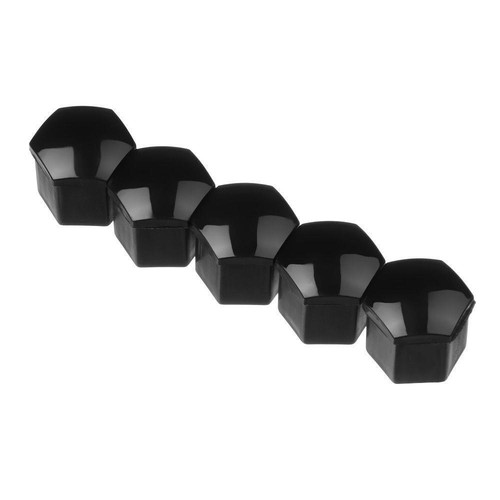 Coprivite coprimozzo pneumatico auto nero 17 mm copriruota dadi tappi bulloni cerchi set accessori - Foto 13 di 15