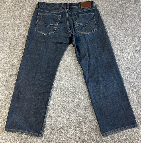 Diesel Mens Jeans Relaxed Straight Leg Dark Blue 100% Cotton Larkee W38 L30 - Picture 8 of 18
