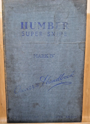 Humber Super Snipe Mk IV 1952-55 Original Owners Handbook Ref. IB 245/3 1954