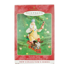 Hallmark Keepsake 2000 Toymaker Santa Riding Train Christmas Ornament New