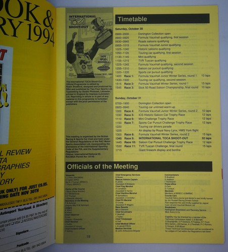 Programas de deportes de motor Donington Park 1977 a 2021 - F1, F5000, F3, F2, BTCC y GT - Imagen 88 de 210
