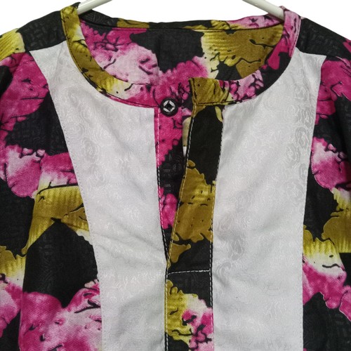 Top camicia stampa africana tradizione dashiki tunica ricamata unisex leggermente usata - Foto 3 di 6
