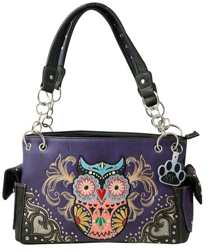 Eule Handtasche Western Geschenke für Frauen verdeckte Tragetasche Schultertasche Cowgirl - Bild 22 von 41