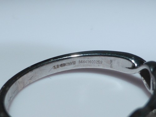 18ct White Gold Diamond Ring .5ct 4.6g UK Hallmark Emmy London Size Q Boxed - Picture 11 of 24
