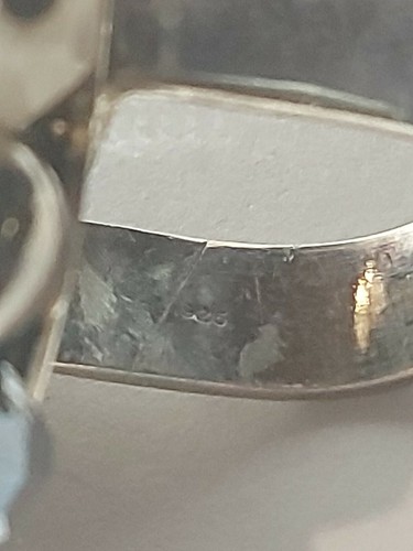 Vinrage Sterling Silver Cocktail Ring Size 7 - Picture 6 of 8