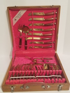 Venus-Jewelry-Serving-amp-Hors-D-039-oeuvre-Dessert-Utensils-Gold-Finish-Flatware