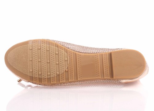 3-farbige Damen-Ballerinas schmale Zehenpartie Netz und Schleife Slipper nur gepolstert - Bild 22 von 22